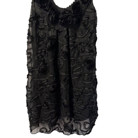 My Pretty Angel Black Sleeveless Dress With Rosette Applique Details . NWOT - Picture 6 of 12